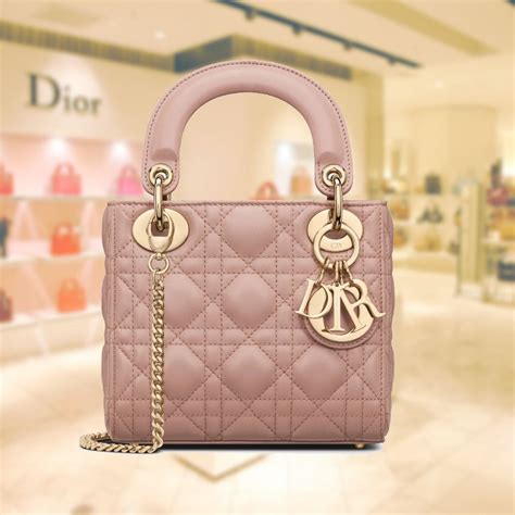 lady dior mini blush|lady dior cannage bag.